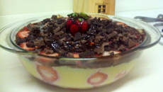 Bombom aberto de morango