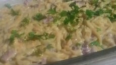 Macarronada com requeijão