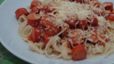Macarronada de salsicha de hot-dog