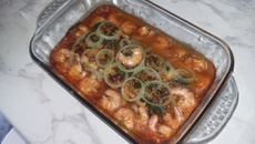 Pirarucu com camarão