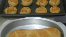 Pão de batata para o lanche das amigas