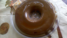 Pudim de maria-mole de chocolate