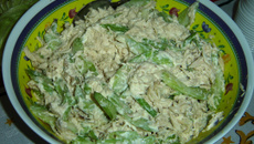 Salada de frango e salsão