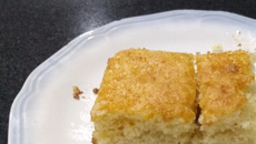 Bolo de iogurte com canela