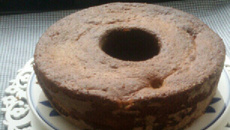 Bolo integral de banana com canela