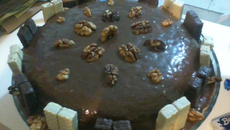 Bolo de chocolate com Nozes