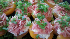 Entrada de pêssego e ricota