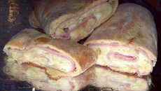 Pão recheado com presunto