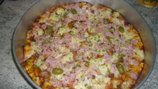 Pizza com fermento em pó
