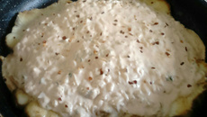 Cação grelhado com molho rosé picante