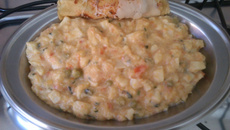 Panqueca com recheio de palmito cremoso