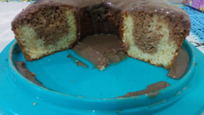 Bolo mesclado fofinho