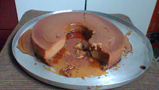 Pudim de café com leite em pó