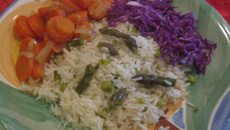 Arroz com aspargos