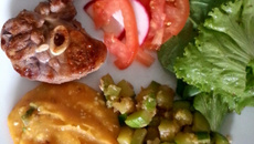 Purê de batata-doce com cenoura