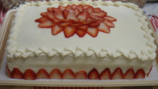 Bolo de aniversário de chocolate branco