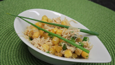 Salada de grão-de-bico com bacalhau da Veronica