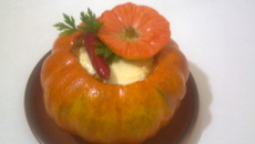 Moranga com carne seca e catupiry