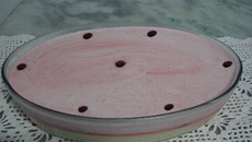 Pudim de cereja bicolor