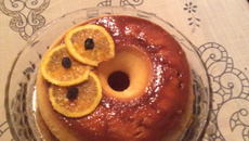 Bolo pudim de laranja
