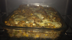 Arroz com sobras de peixe assado