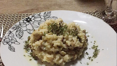 Risoto de funghi com parmesão