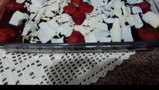 Bombom aberto de morango