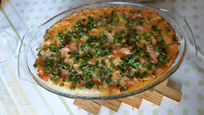 Arroz amanhecido de forno