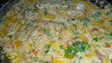 Bife com creme de leite