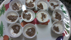 Brigadeirão ao chantilly batido à mão