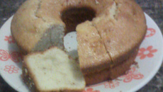 Bolo de farinha de arroz com coco