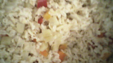 Arroz integral à primavera