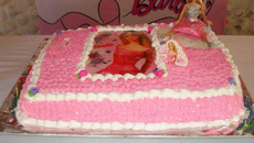 Bolo de aniversário com três recheios