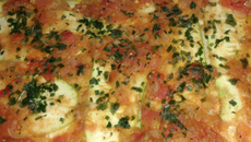 Lasanha de abobrinha e cenoura