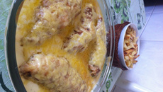 Frango recheado ao molho de catupiry