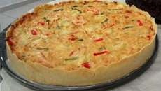 Quiche de frango com pimentão