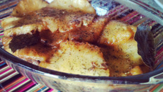 Filé de pernil com abacaxi