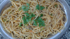 Macarronada com sardinha