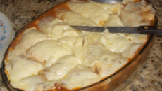 Purê com carne moída