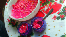 Salada de frutas com groselha