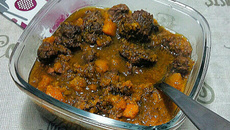 Carne de panela com abóbora cabotia