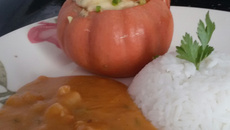 Minimoranga ao creme de camarão