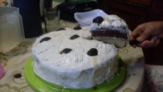 Bolo de castanha, amendoim e ameixa