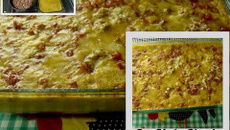 Souflé de chuchu com linguiça