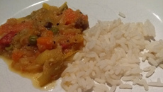 Avial curry de vegetais indiano