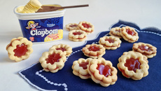 Biscoitos sable com goiabada  