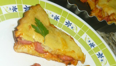 Torta prática de salsicha