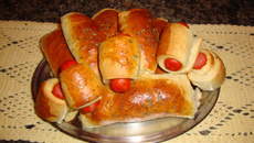 Enroladinho de presunto e queijo