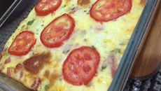 Omelete de forno com batata inglesa