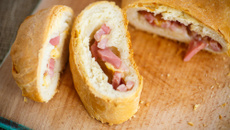 Pão de liquidificador recheado